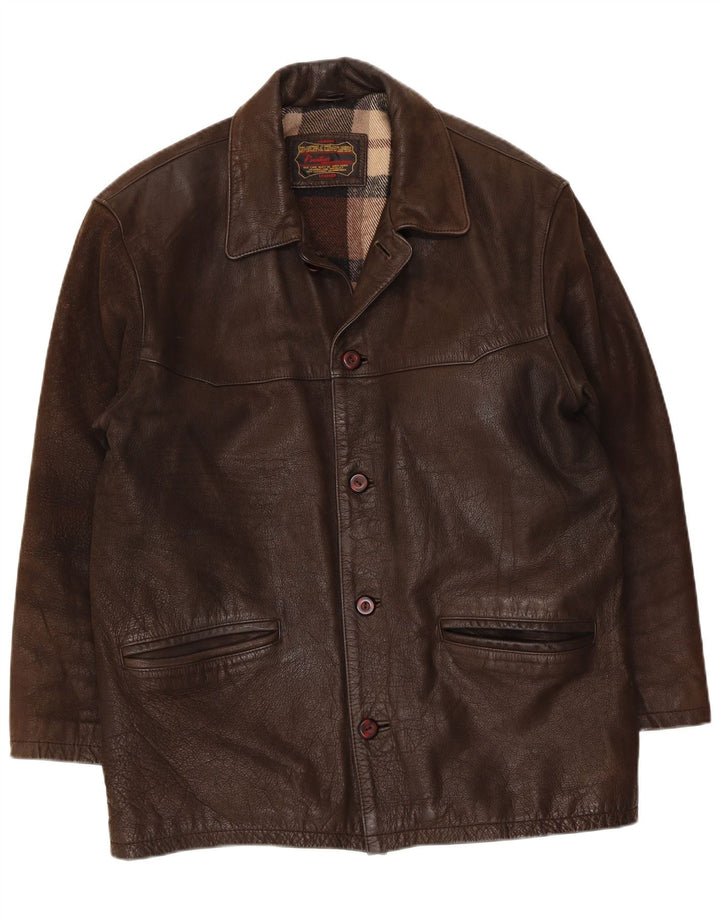 Giacca in pelle da uomo Pointers UK 40 grande marrone