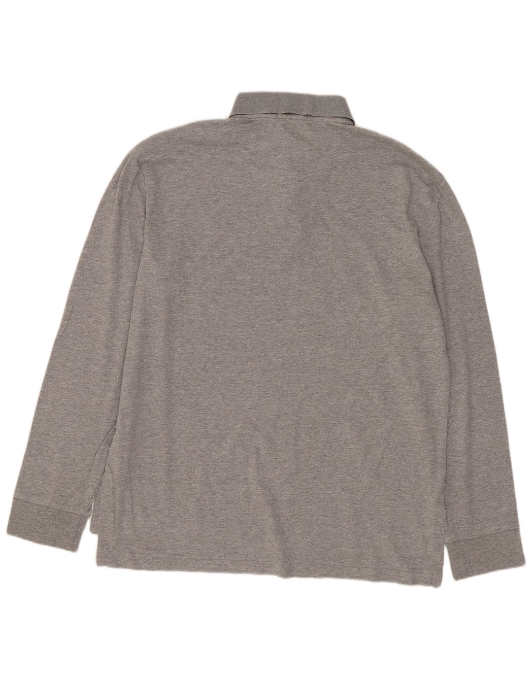 Polo Ralph Lauren da uomo a maniche lunghe in cotone grigio medio