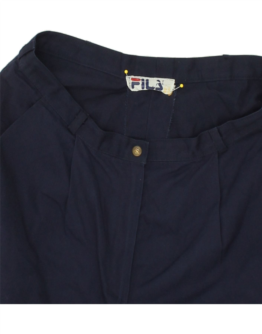 FILA Womens Chino Shorts UK 12 Medium W28 Navy Blue Cotton Vintage Fila and Second-Hand Fila from Messina Hembry 