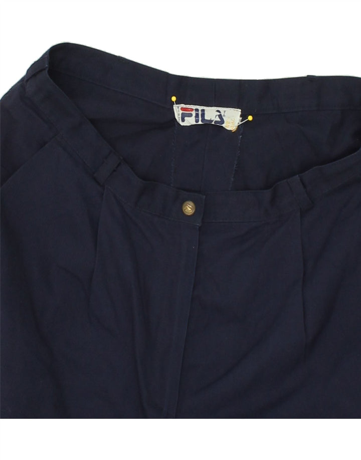 FILA Womens Chino Shorts UK 12 Medium W28 Navy Blue Cotton Vintage Fila and Second-Hand Fila from Messina Hembry 