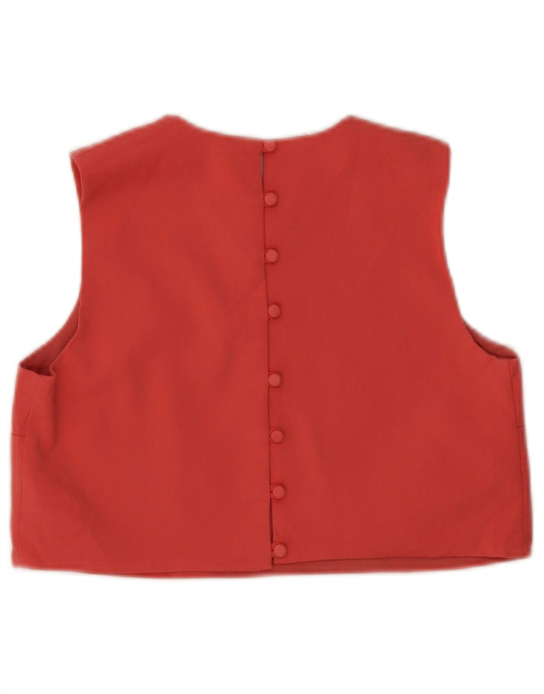 Top corto senza maniche da donna Zara UK 12 cotone rosa medio
