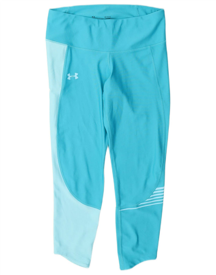 Leggings grafici da donna Under Armour Heat Gear UK 14 grande poliestere blu
