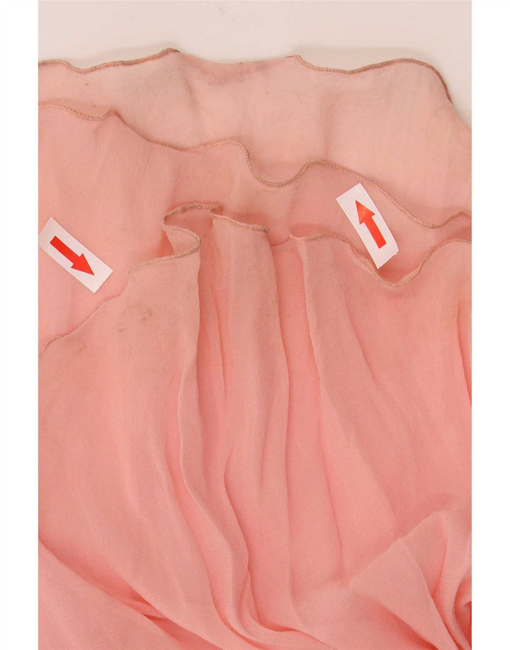 Gonna lunga asimmetrica da donna Luisa Spagnoli IT 42 media W28 rosa seta