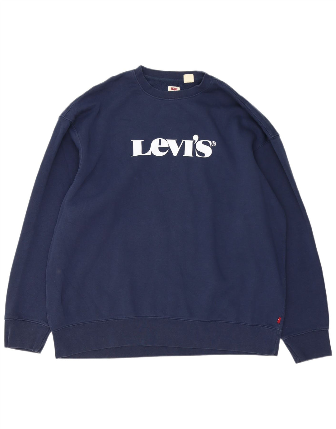 Levi's Uomo Felpa con grafica rilassata Maglione XL Cotone blu navy