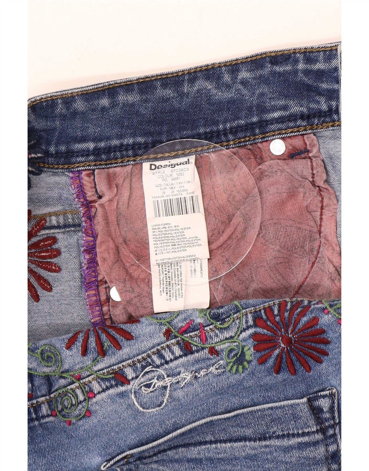 Jeans slim da donna Desigual W26 L29 poliestere blu