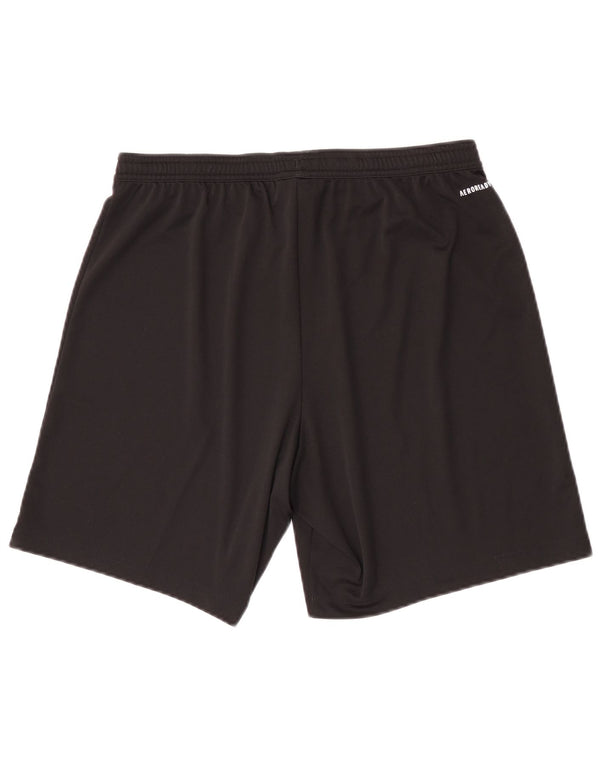 Pantaloncini sportivi da uomo Adidas grandi in poliestere nero