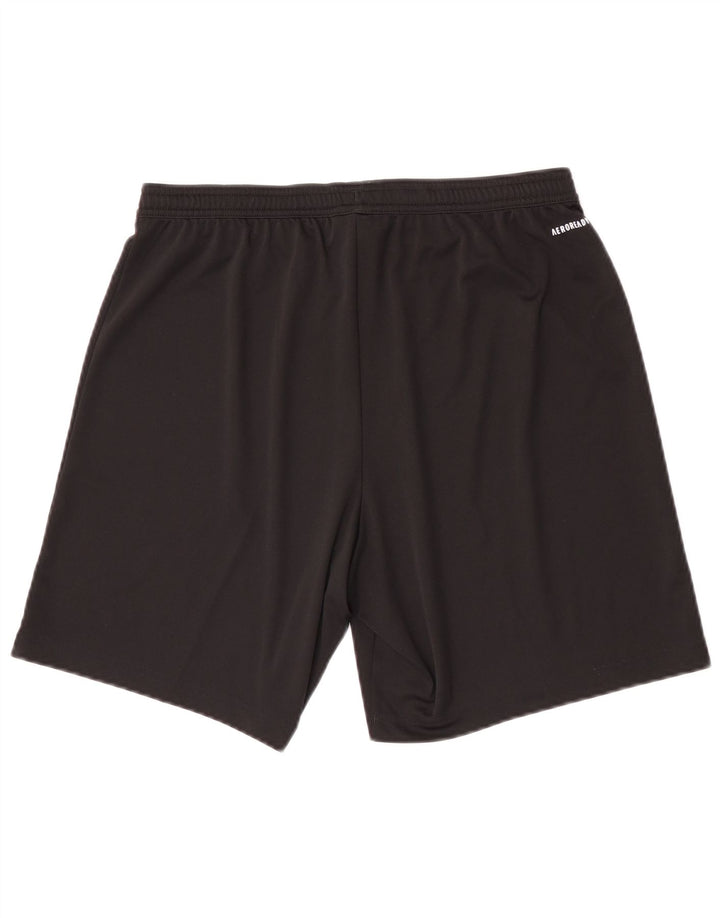 Pantaloncini sportivi da uomo Adidas grandi in poliestere nero