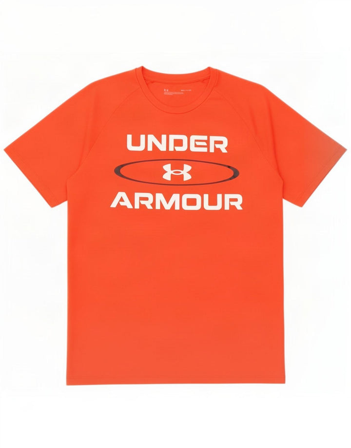 T-shirt grafica da uomo Under Armour Top piccola rossa in poliestere