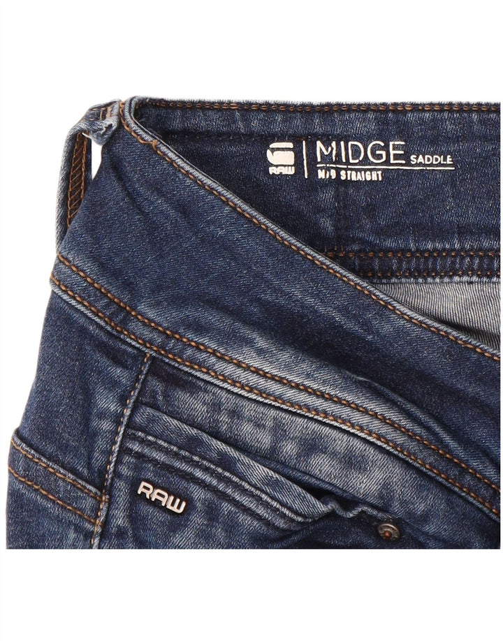 G-STAR Womens Midge Straight Jeans W32 L32 Blue Cotton