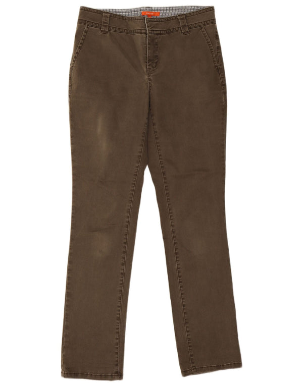 Pantaloni chino slim da donna White Stuff UK 10 piccoli W28 L30 cotone kaki