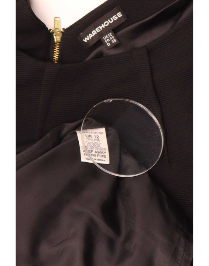 Abito tubino senza maniche da donna Warehouse UK 12 poliestere nero medio