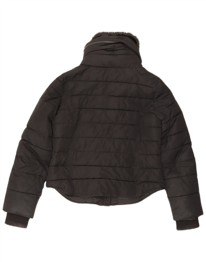 Giacca imbottita con cappuccio da donna French Connection UK 10 piccola poliestere nero