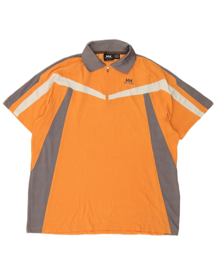 Polo da uomo Helly Hansen 2XL nylon color block arancione