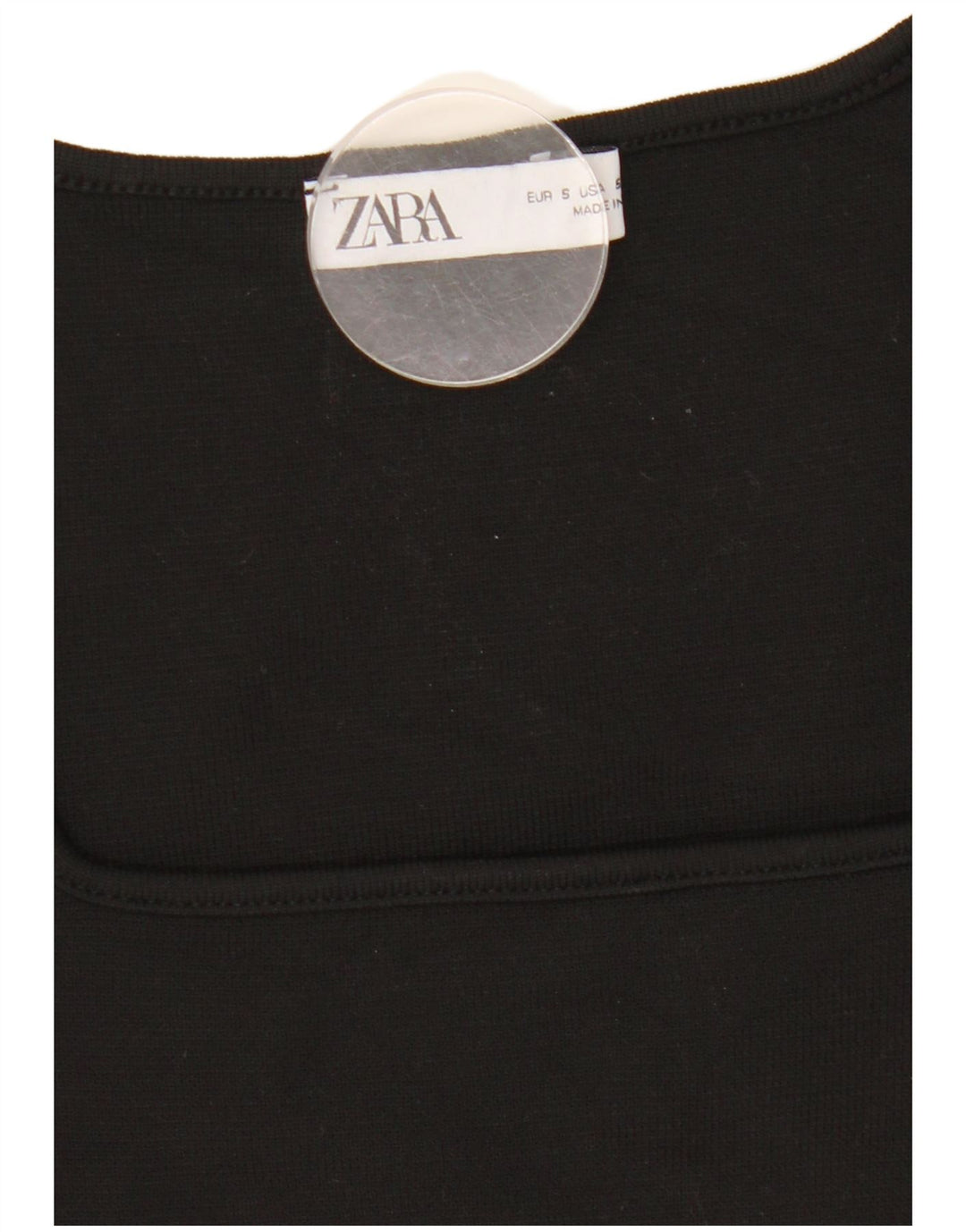 Top corto da donna Zara a maniche lunghe UK 8 piccolo nero