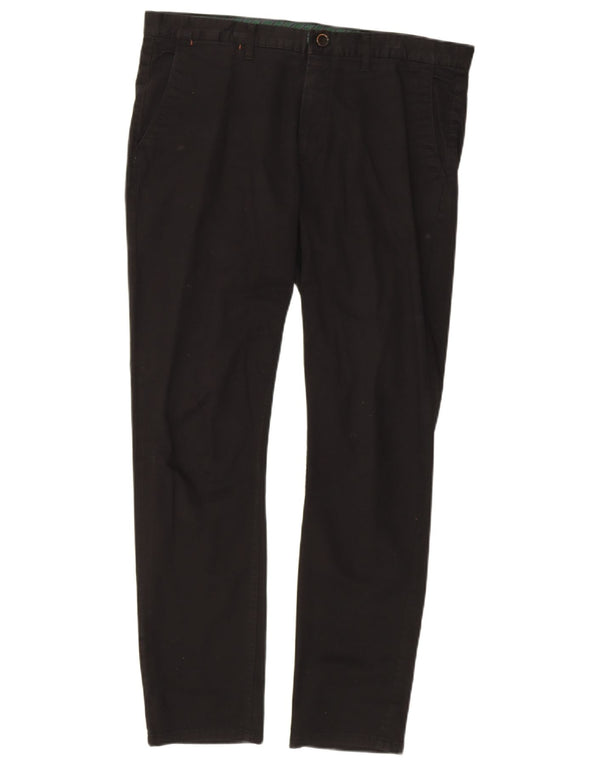 Pantaloni chino dritti da uomo Zara EU 46 XL W35 L30 neri