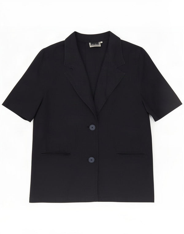 Giacca blazer a maniche corte da donna Luisa Spagnoli UK 16 Large Blu Navy