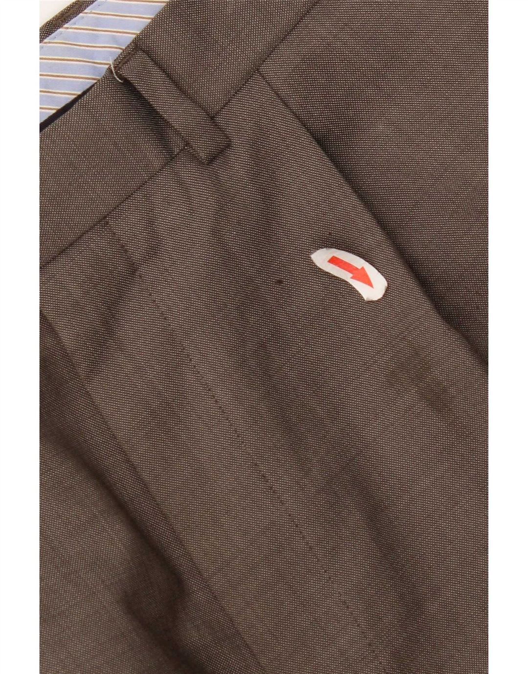 Pantaloni da abito con pegging da uomo Marks & Spencer W34 L31 lana marrone