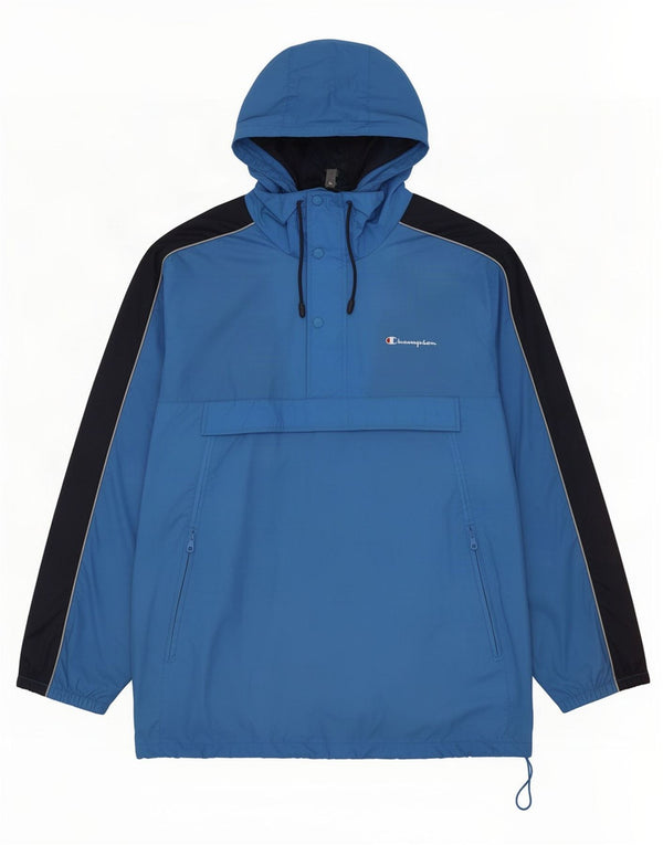 Giacca antipioggia Champion da uomo, anorak con cappuccio, UK 42 XL, colore blu
