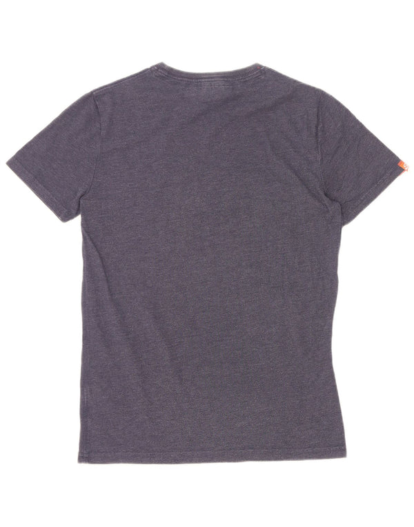 T-shirt grafica da uomo Superdry Top Small in cotone blu navy