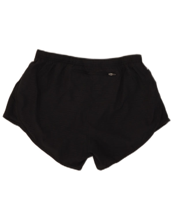 Pantaloncini sportivi Nike Dri Fit da donna UK 10 piccoli neri a righe