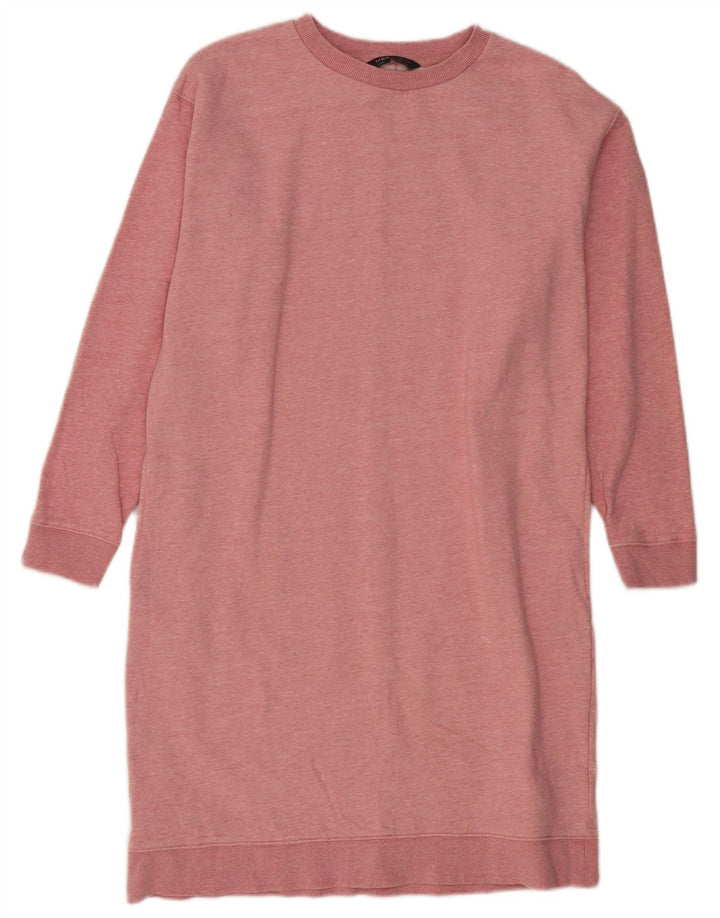 MARKS & SPENCER Abito maglione oversize da donna UK 10 Piccolo rosa screziato
