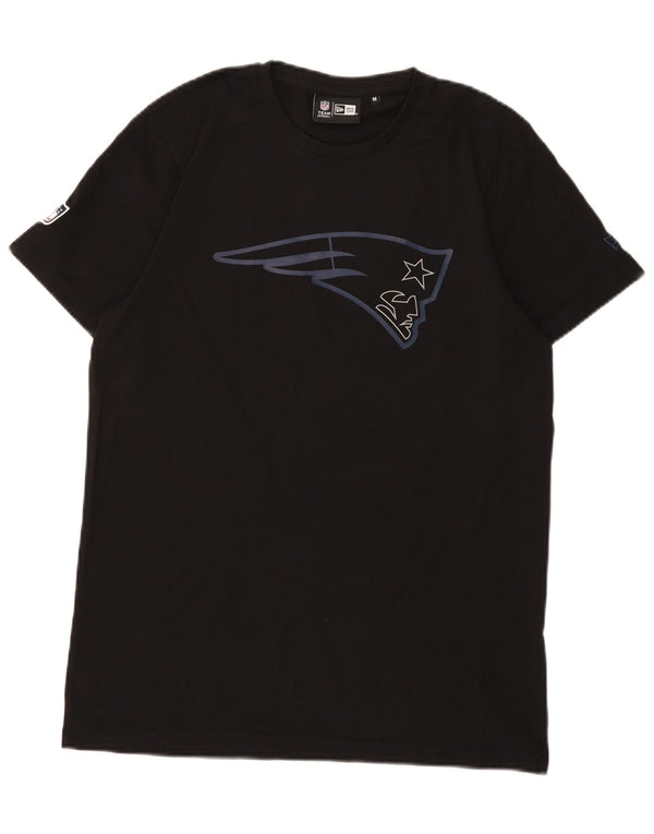 T-shirt grafica da uomo dei New England Patriots della NFL in cotone nero medio
