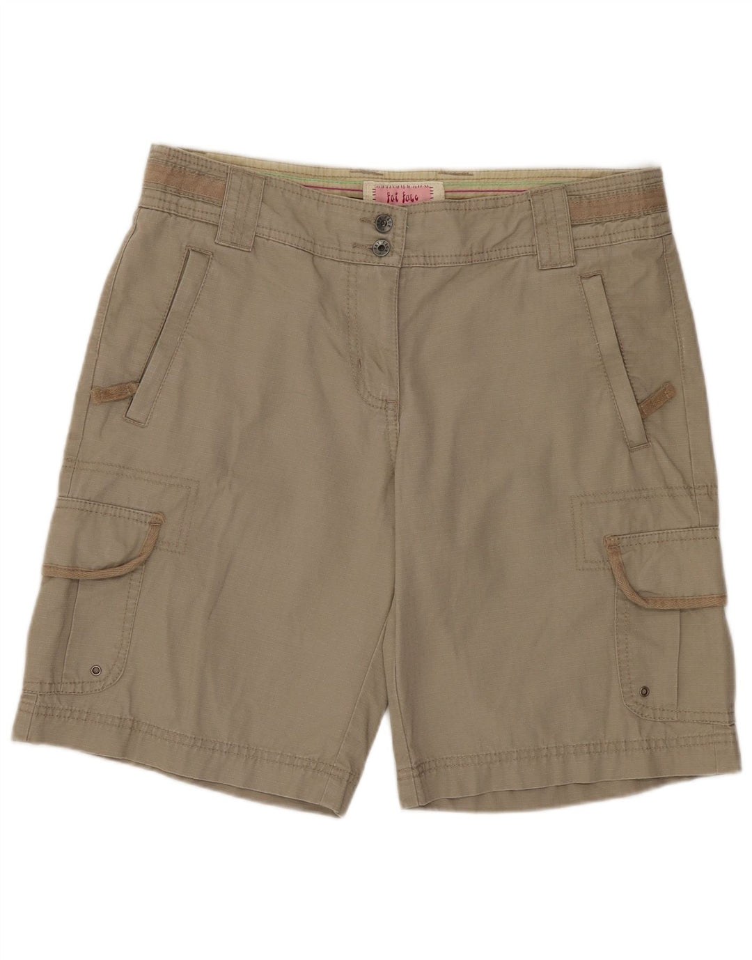 Pantaloncini cargo da donna Fat Face UK 12 medi W30 cotone kaki