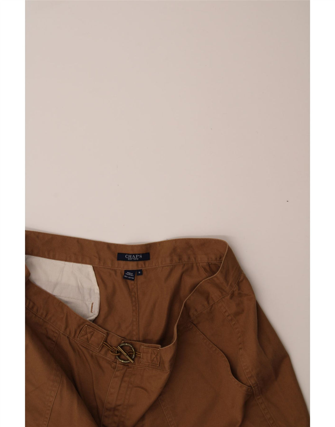 CHAPS Womens Chino Shorts US 16 2XL W38 Brown Cotton Vintage Chaps and Second-Hand Chaps from Messina Hembry 
