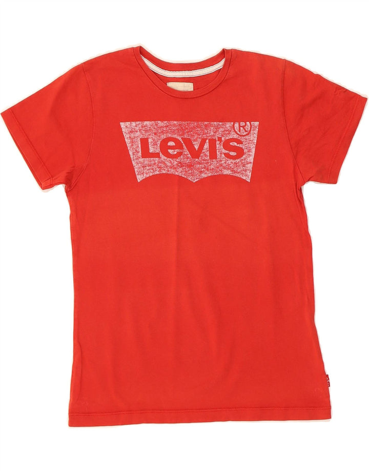 LEVI'S Boys Graphic T-Shirt Top 11-12 Years Red Vintage Levi's and Second-Hand Levi's from Messina Hembry 