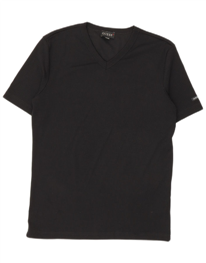 T-shirt da uomo Guess Top media in nylon nero