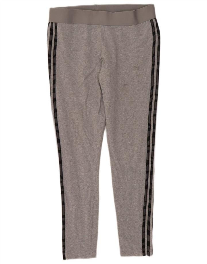Leggings Adidas Donna UK 16/18 Grande Cotone Grigio