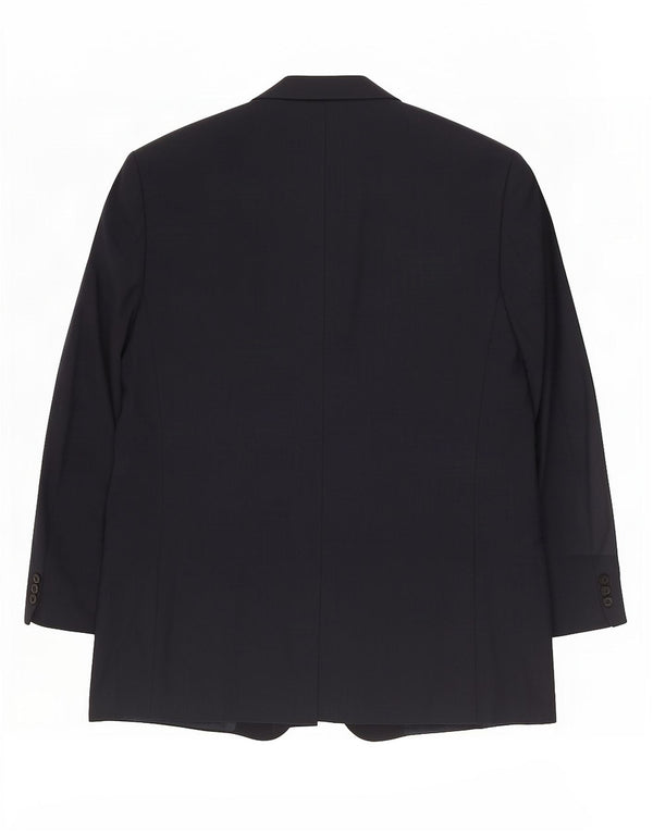 Giacca Blazer da Uomo a 3 Bottoni Emanuel Ungaro IT 64 7XL Lana Blu Navy