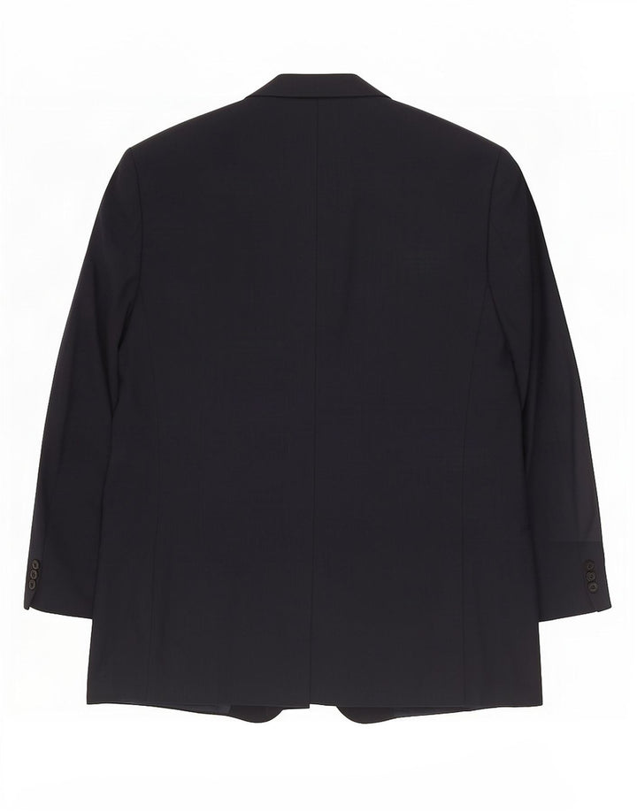 Giacca Blazer da Uomo a 3 Bottoni Emanuel Ungaro IT 64 7XL Lana Blu Navy