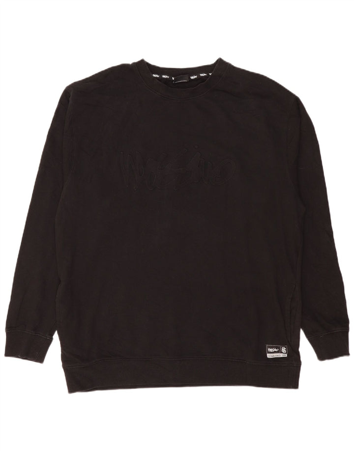 MOSSIMO Felpa grafica da uomo Maglione XL Cotone nero