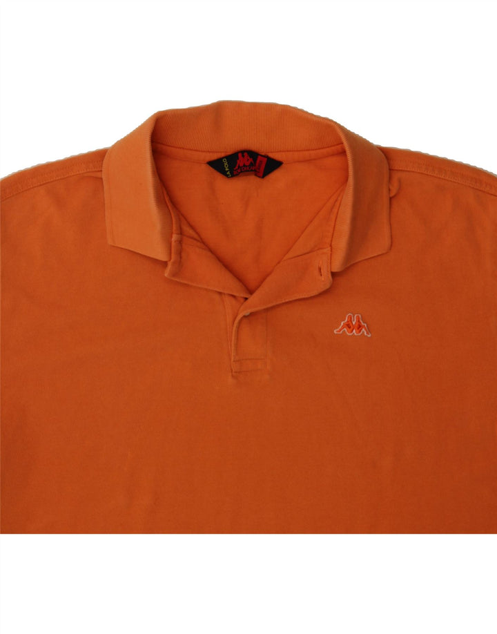KAPPA Mens Polo Shirt Large Orange Cotton Vintage Kappa and Second-Hand Kappa from Messina Hembry 