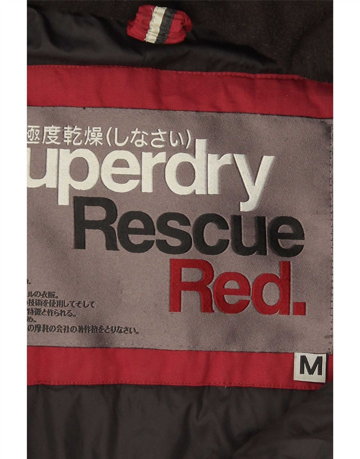 Giacca imbottita con cappuccio da uomo Superdry UK 38 nylon bordeaux medio