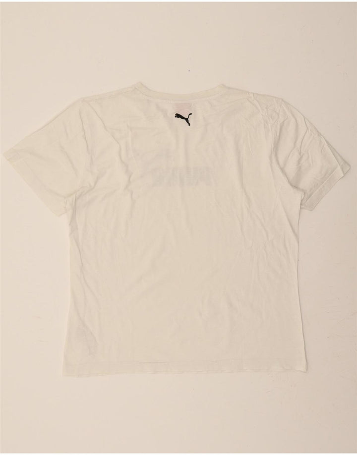 PUMA Mens Graphic T-Shirt Top Large White Cotton Vintage Puma and Second-Hand Puma from Messina Hembry 