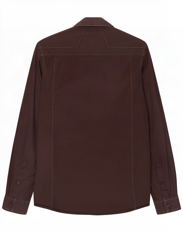 Jack & Jones Camicia grafica da uomo in cotone marrone medio
