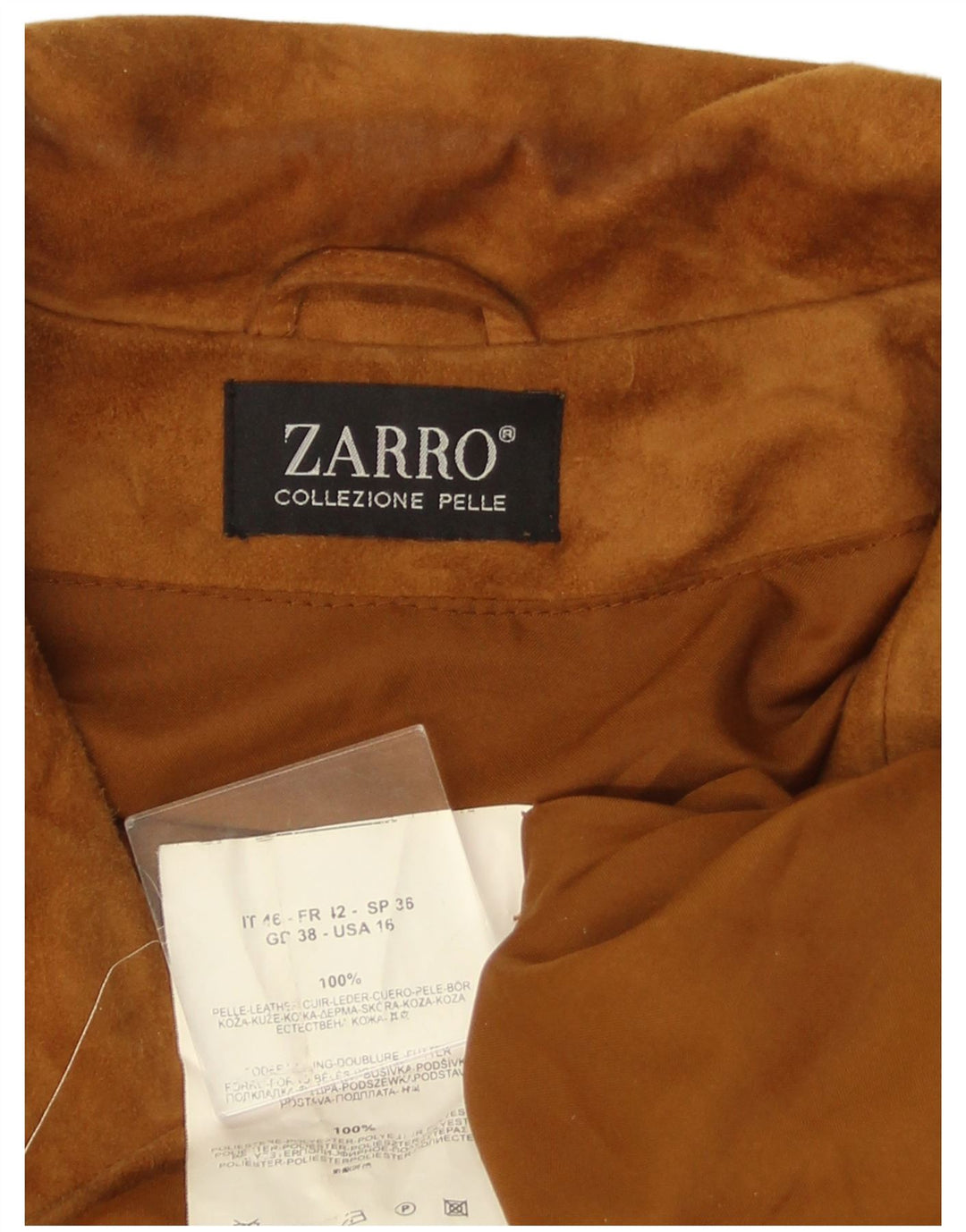 Giacca da donna in pelle scamosciata ZARRO IT 46 Large in pelle beige