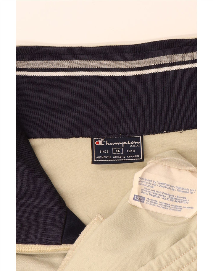 CHAMPION Mens Tracksuit Top Jacket XL Beige Polyester Vintage Champion and Second-Hand Champion from Messina Hembry 