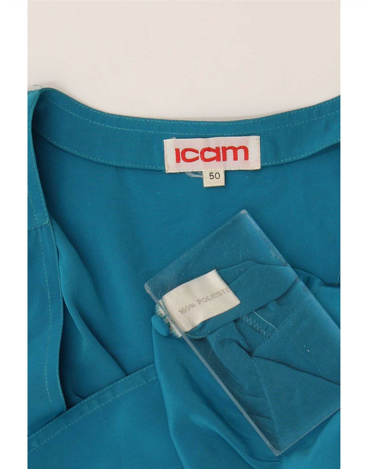Camicetta corta da donna Icam IT 50 XL Blu poliestere