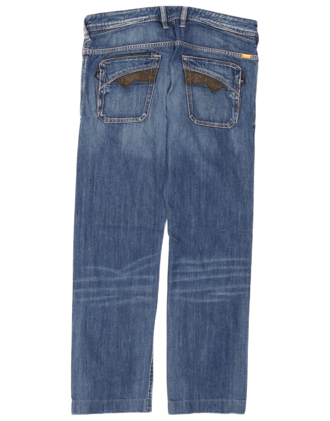 Jeans dritti da uomo Diesel Poiak W33 L30 in cotone blu