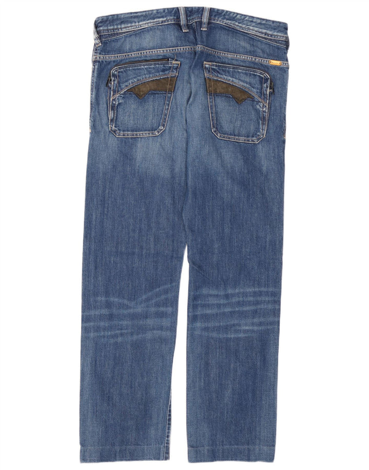 Jeans dritti da uomo Diesel Poiak W33 L30 in cotone blu