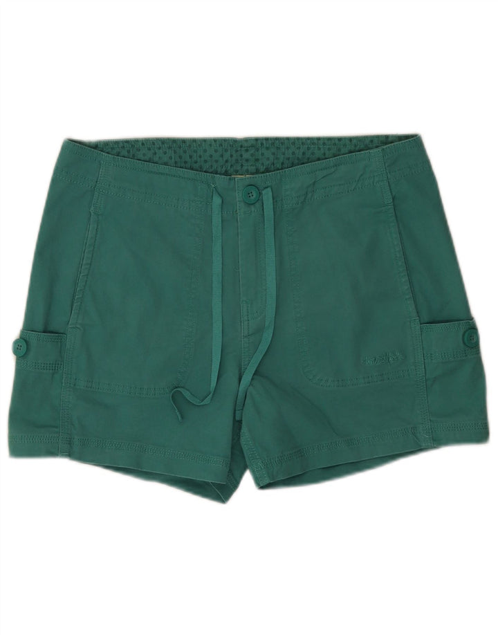 Pantaloncini cargo da donna Weird Fish UK 10 piccoli W34 cotone verde