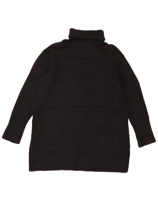 Maglione maglione oversize con collo alto e lungo da donna Zara UK 10 piccolo nero