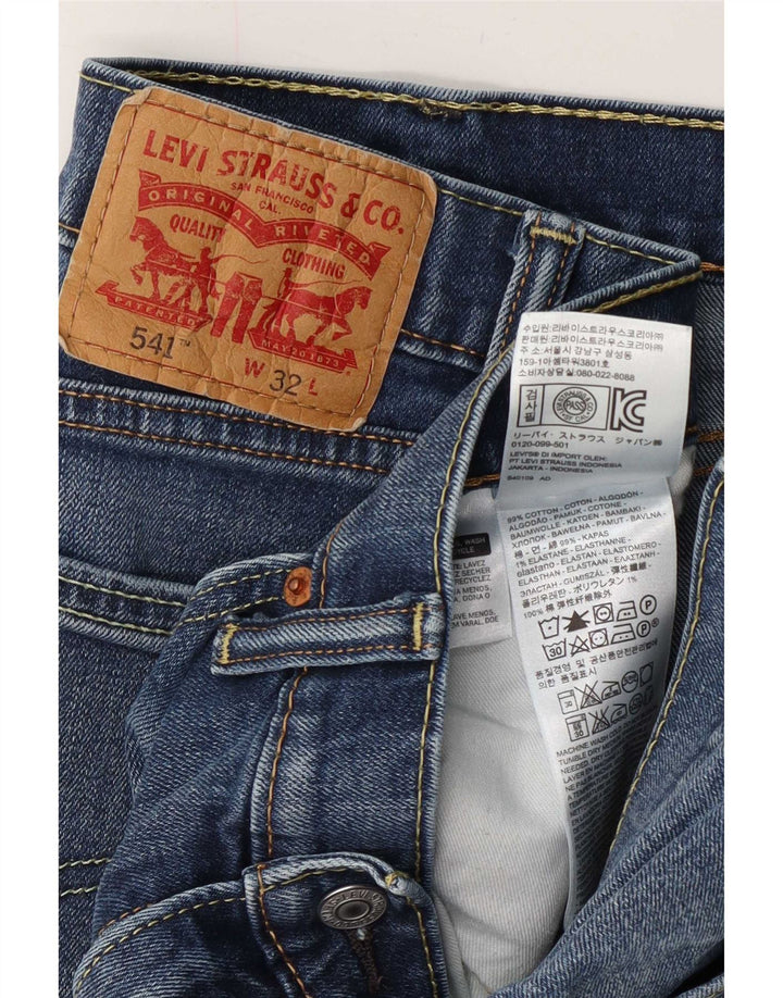 Levi's Uomo 541 Pantaloncini di jeans W32 Large Blu Cotone