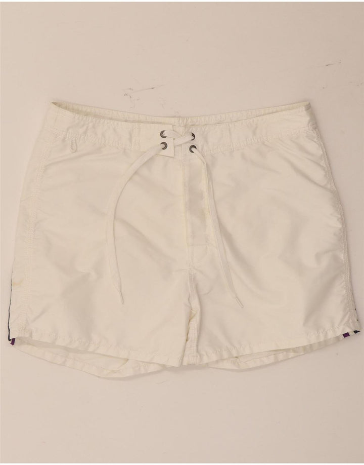 Pantaloncini da bagno da uomo Sundek grandi bianchi in poliestere