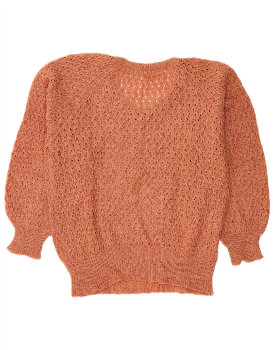 Maglione vintage da donna con scollo a V IT 42 Marrone medio
