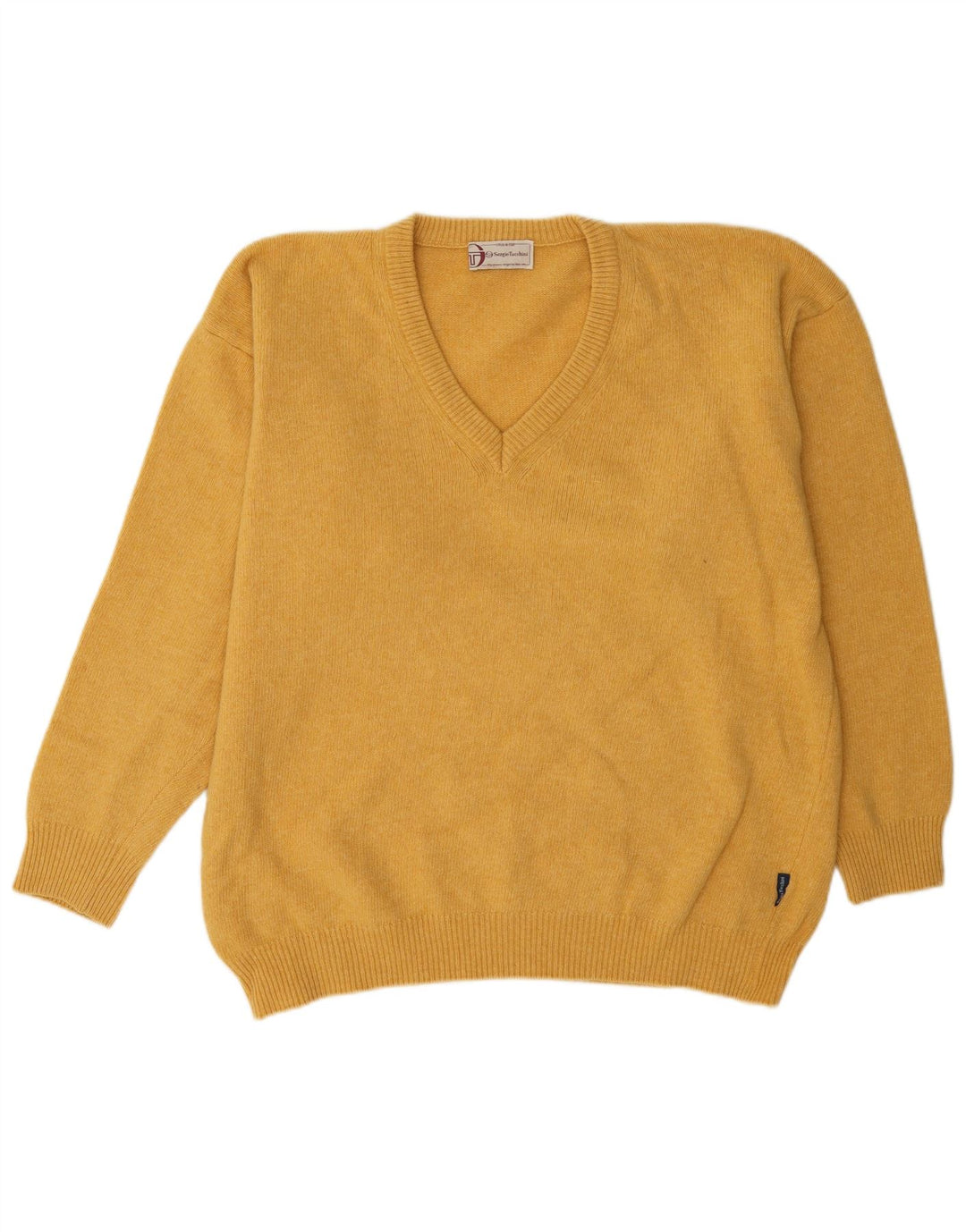 Maglione da uomo con scollo a V Sergio Tacchini XL giallo