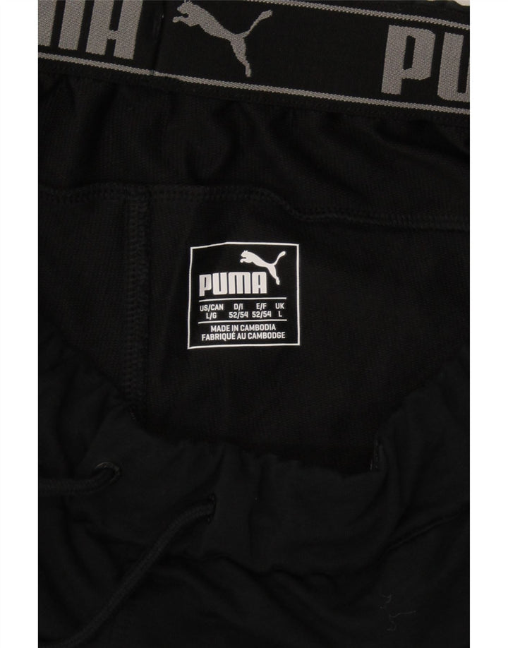 PUMA Mens Sport Shorts Large Black Cotton Vintage Puma and Second-Hand Puma from Messina Hembry 